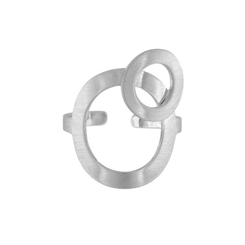 Theia Open Dot Ring i Sølv - Minimalistisk Smykke Tilbud