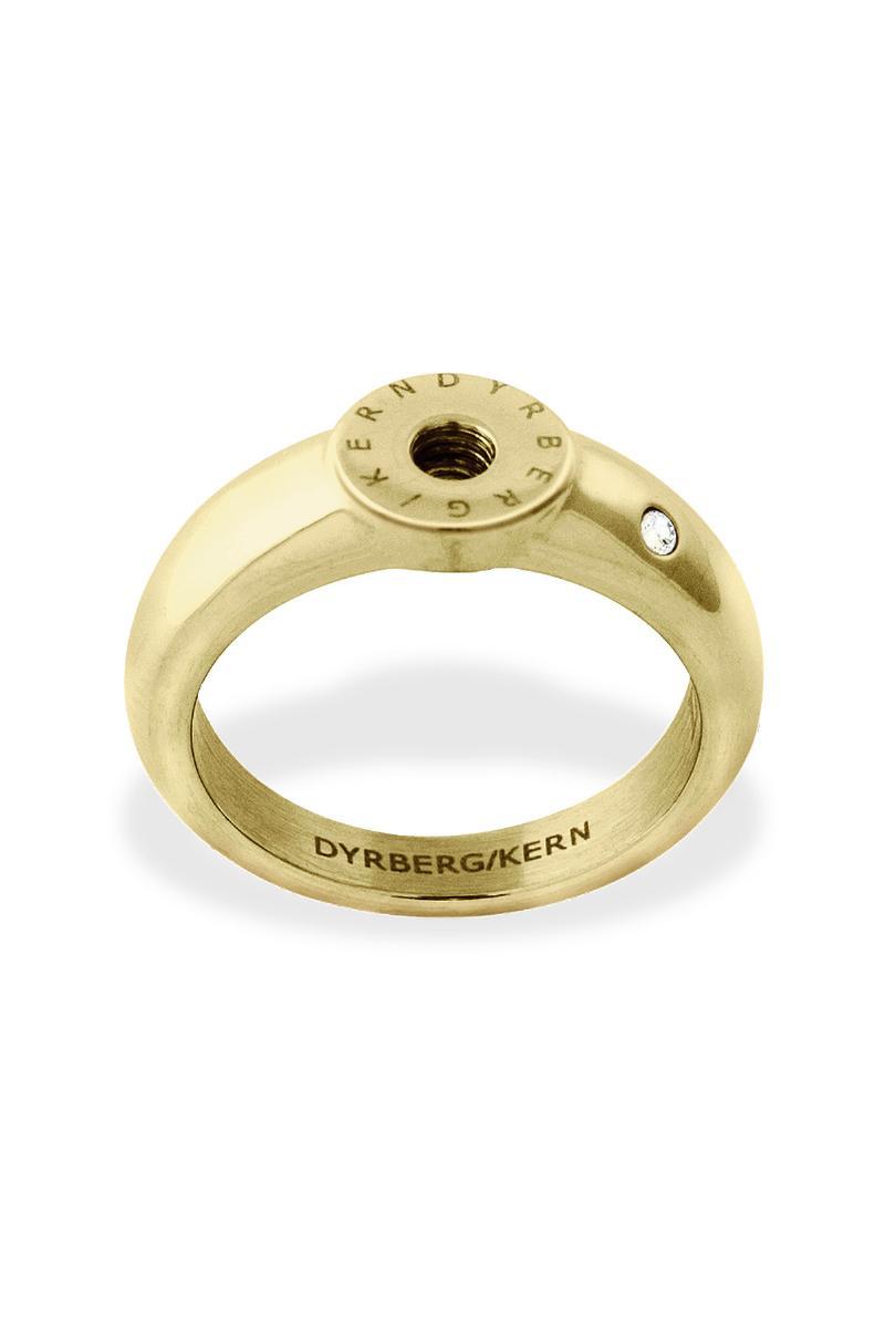 Dyrberg Kern Ring i Guld med Krystal - Smykke Tilbud