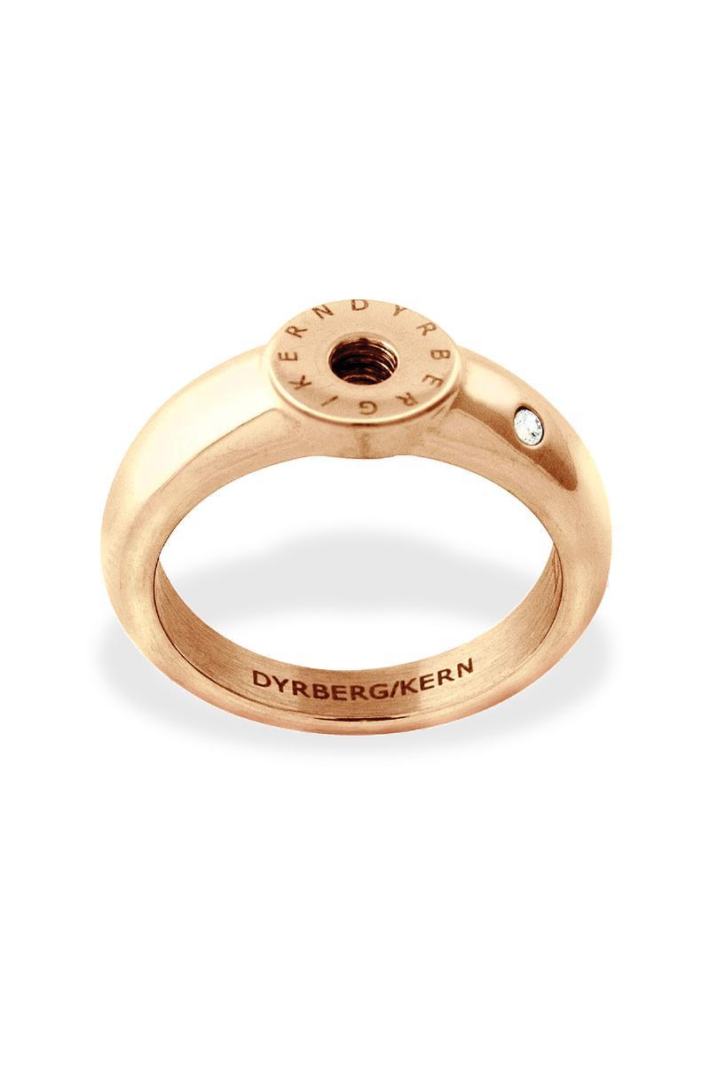 Dyrberg Kern Guld Ring med Krystal - Eksklusivt Smykke
