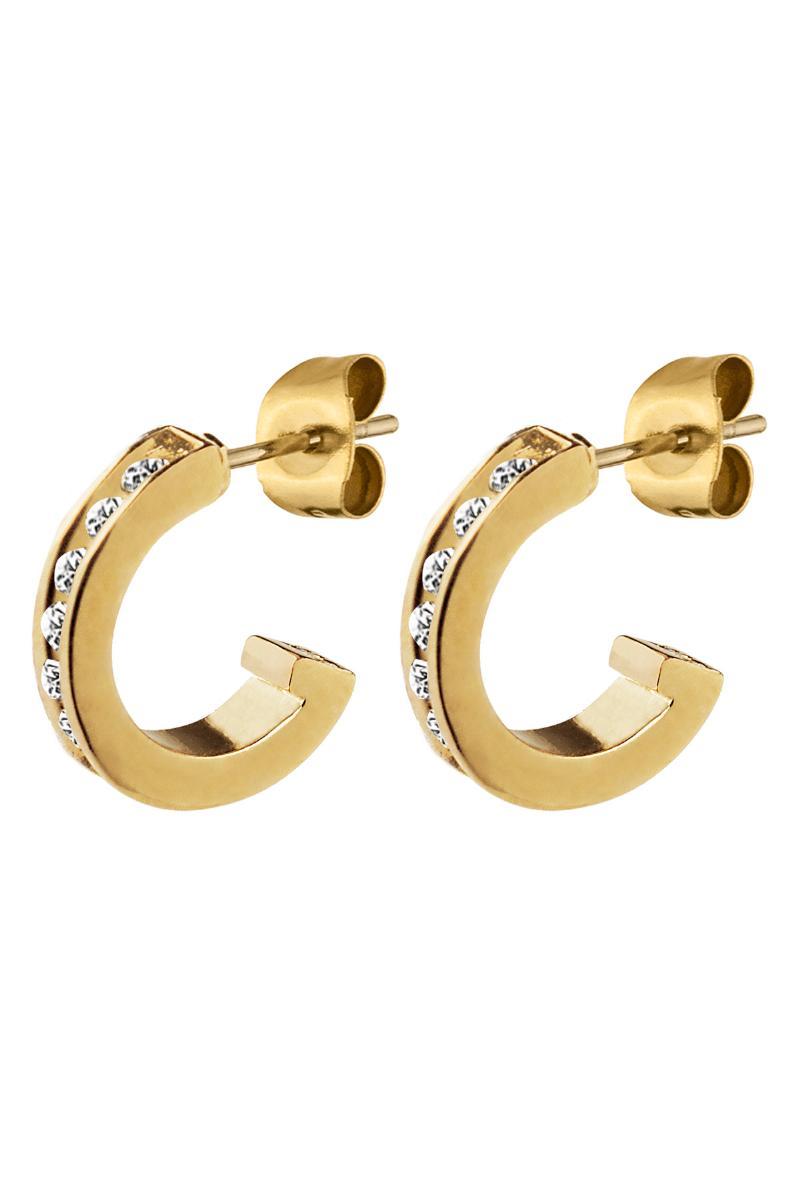 Dyrberg/Kern Desolo ørering i guld med Swarovski krystaller