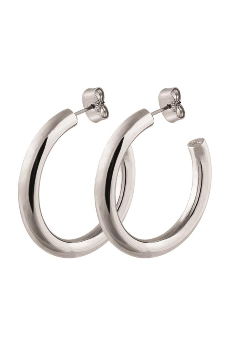 Dyrberg/Kern Cirkula Sølv Øreringe - Elegant Hoop Design