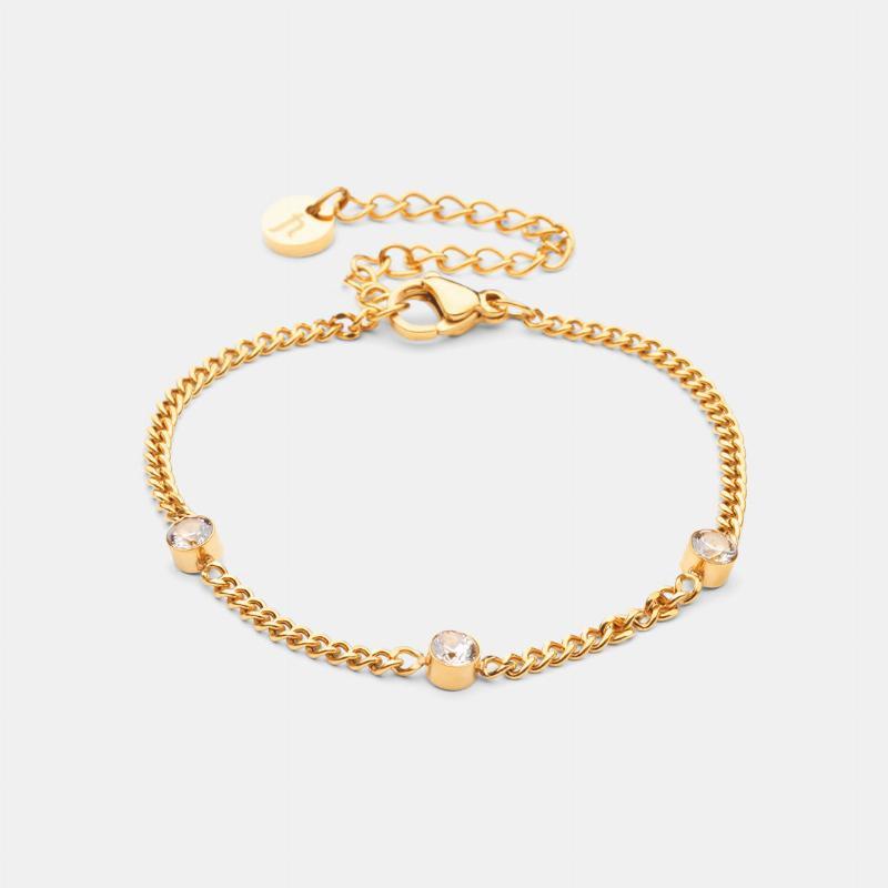 Elegant Zirkon Armbånd 18K Guldbelagt - Tidløst Design