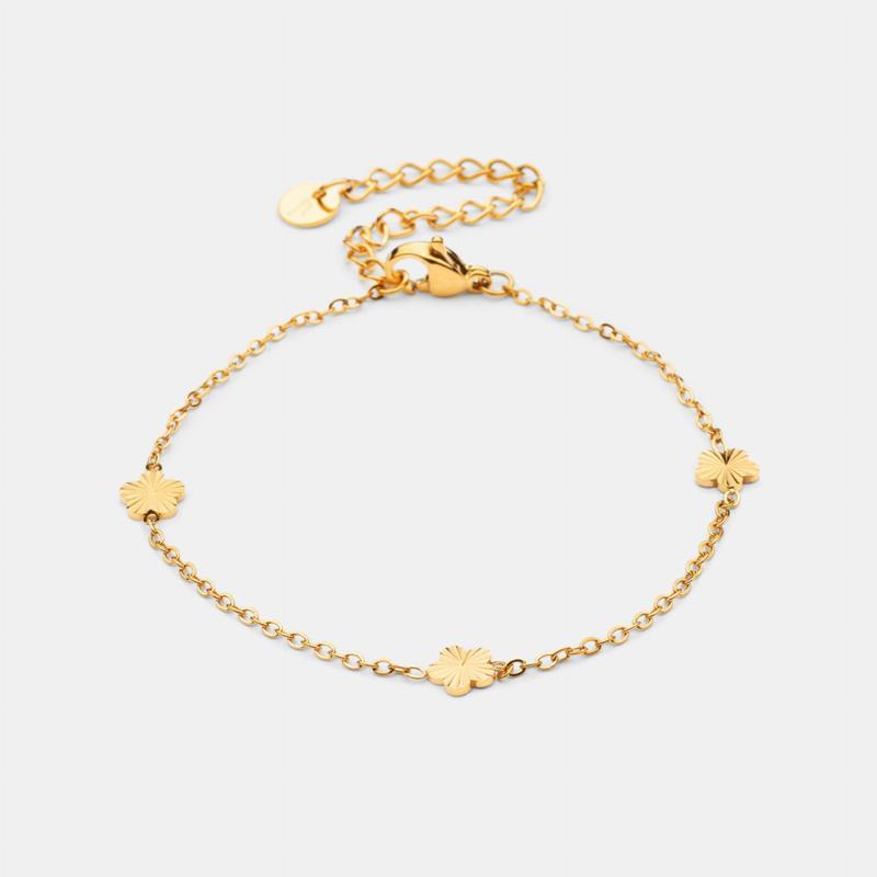 Elegant Scattered Flower Armbånd i 18K Guldbelægning