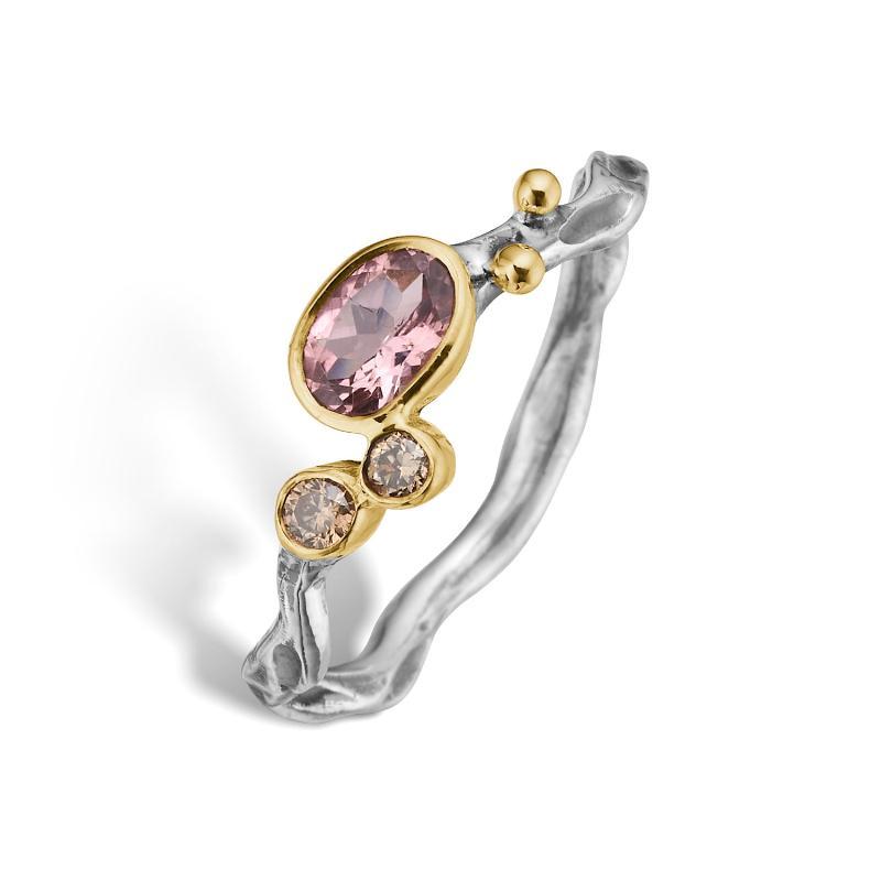Grace Single Pink Tour Poleret Ring - 52 fra ByBirdie.dk
