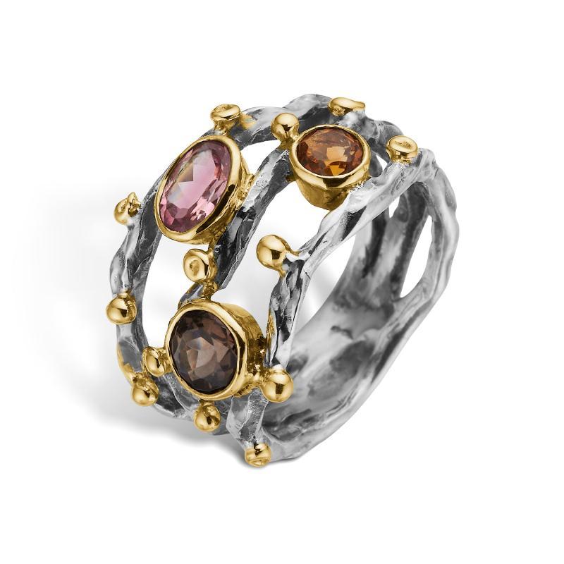 Grace Triple Garden Mix Ring - Eksklusivt Smykke Tilbud