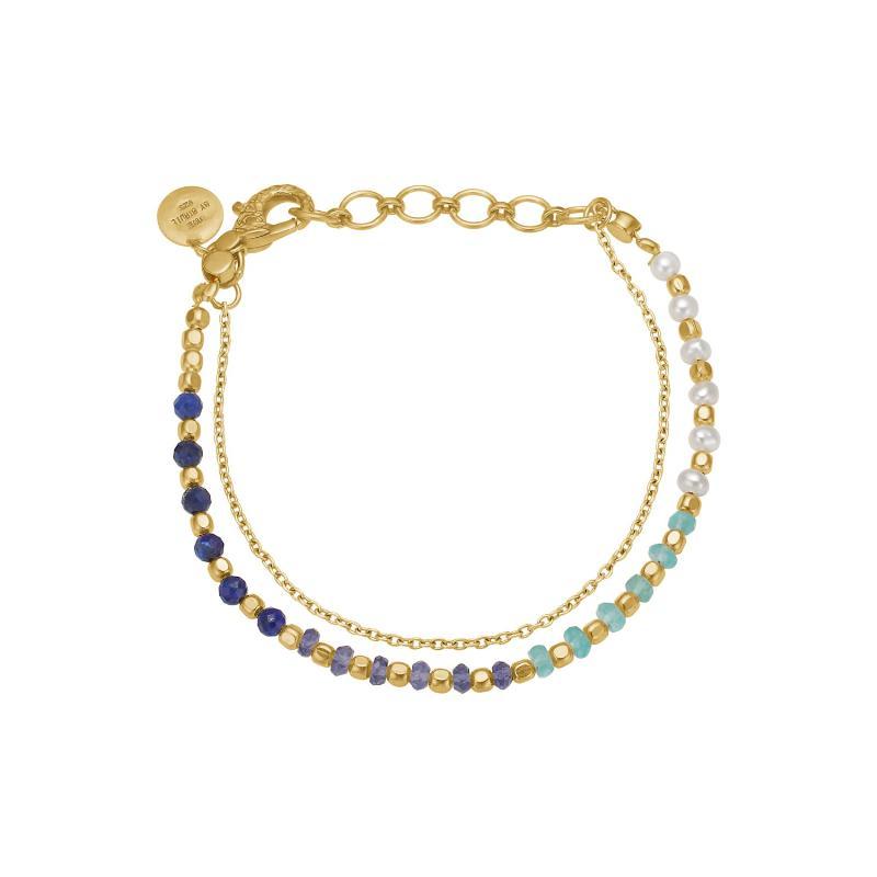 Nanna Gp Ocean Blue Perle Armbånd - Unik Smykkeoplevelse