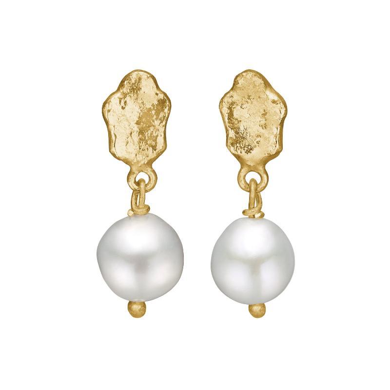Ellen Golden Pico Perle Ørestikkere – Unik Elegance