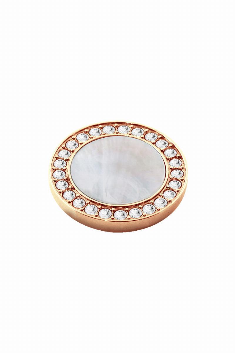 Dyrberg Kern Center Topping Ring i Guld med Krystaller