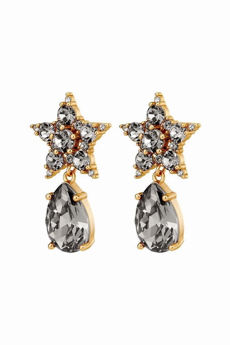Elegant Dyrberg/Kern Hydra ørering i guld med krystaller