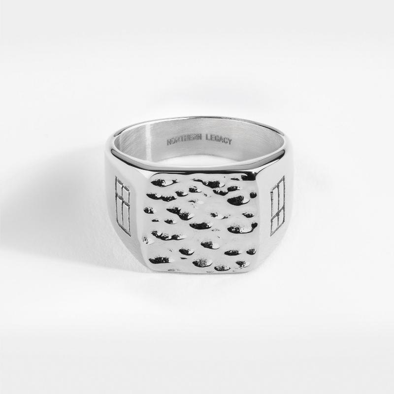 Thor Signature - Sølvtonet Herre Ring - Mytologisk Elegance