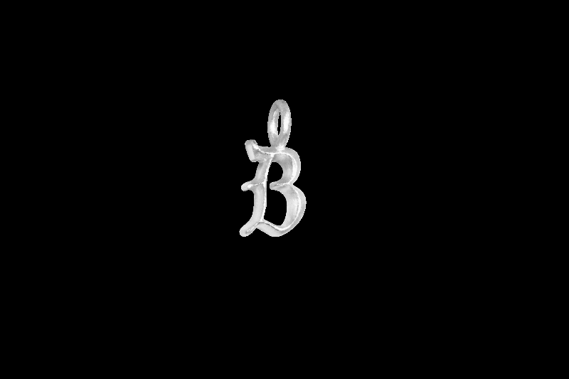 Ix B Ice Charm Sølv Bogstavsmykke - Perfekt Gaveidé