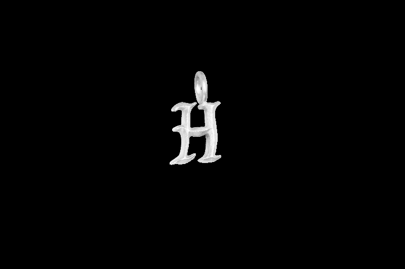 Ix H Ice Charm i Sølv - Personligt Smykke til Gave