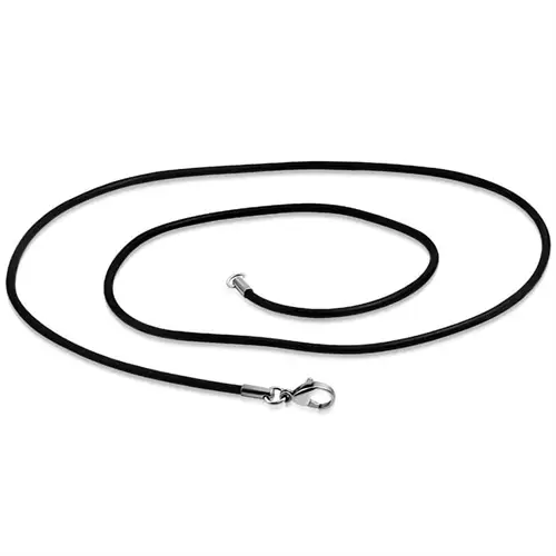 Sort Gummisnor 15mm x 60cm med Stål Lås - Hurtig Levering