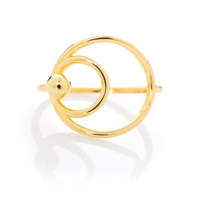 Circle Of Life Ring i Guld - Elegant Geometrisk Design