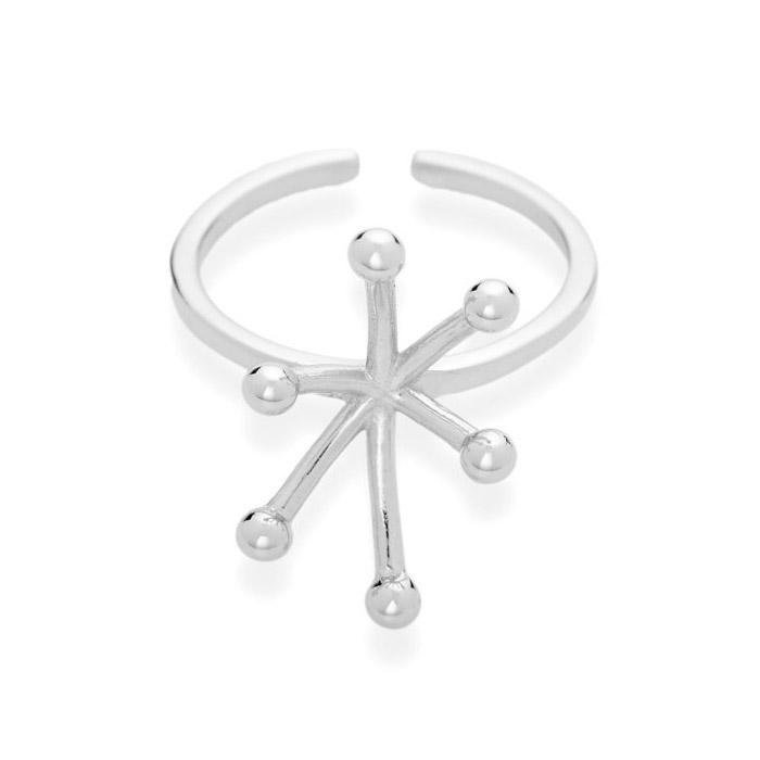 Kosmos Sølv Fingerring - Elegant Design Inspireret af Universet