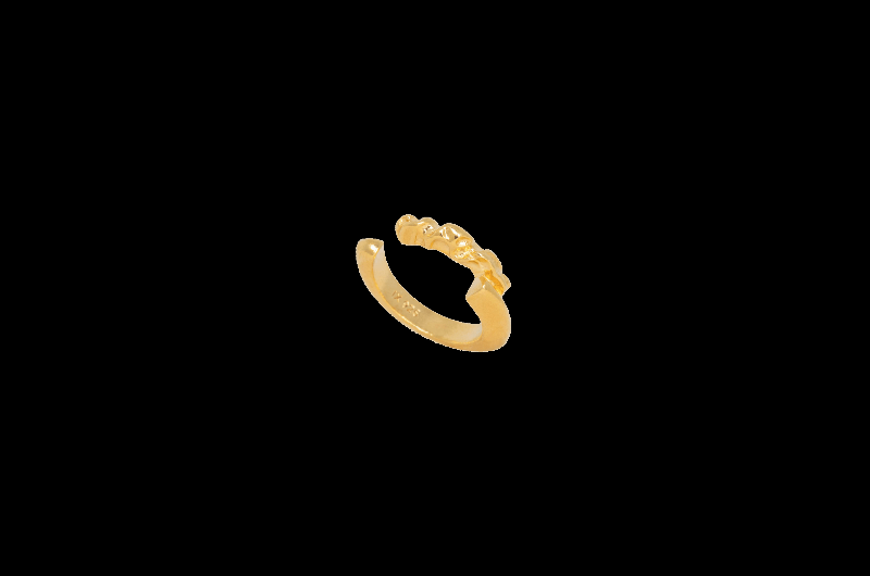 Ix Rustic Ear Cuff - Naturlig Skønhed i Guld