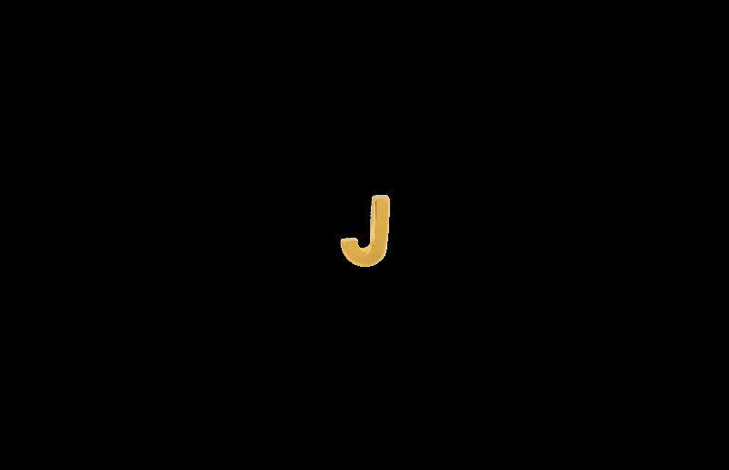 IX Letter Ørering i 22 karat genanvendt guld