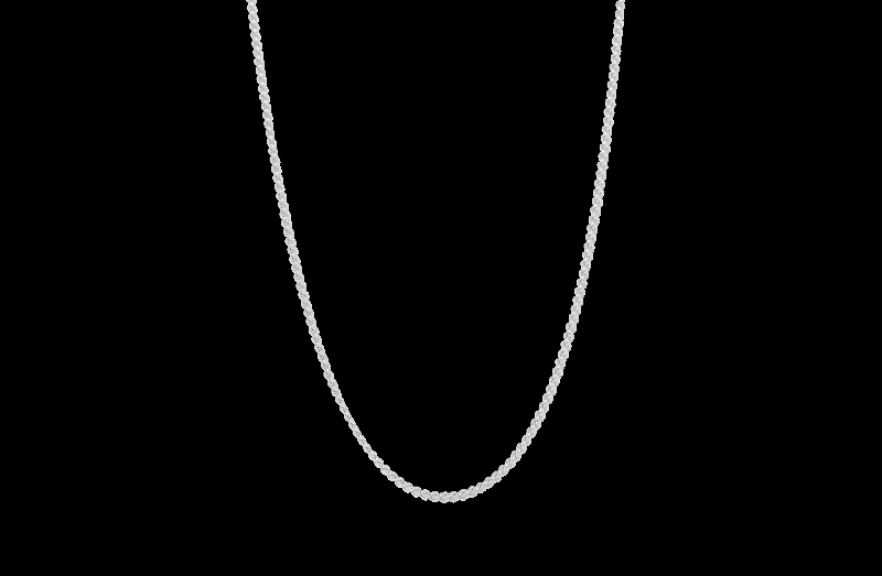 Ix Curb Medi Chain Sølv Smykke - Klassisk Elegance
