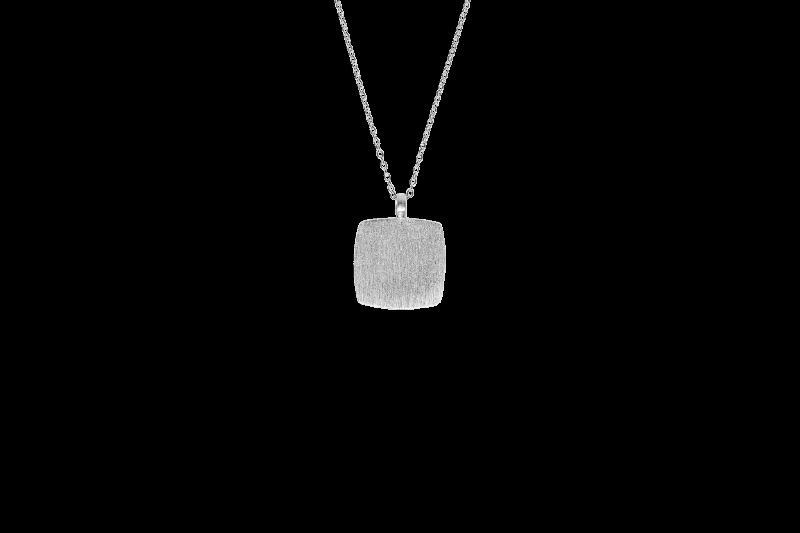 Ix Cushion Pendant i Sølv - Minimalistisk Unisex Smykke