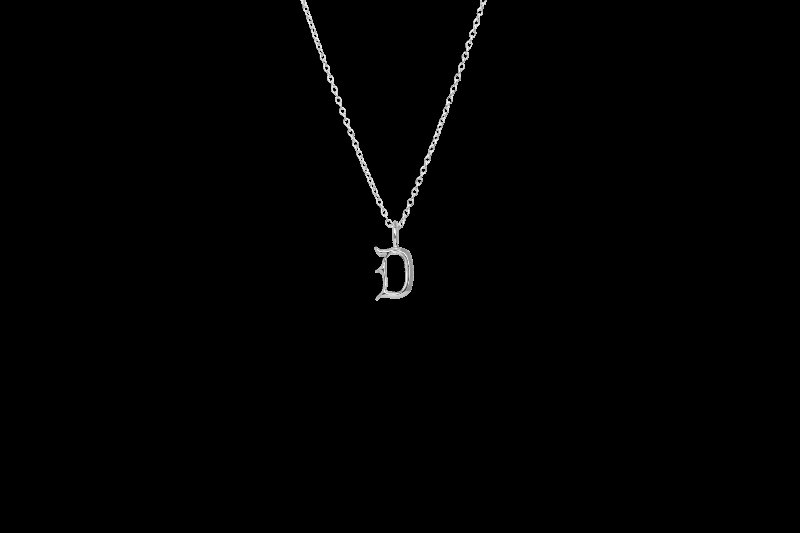 Ix D Letter Charm Silver