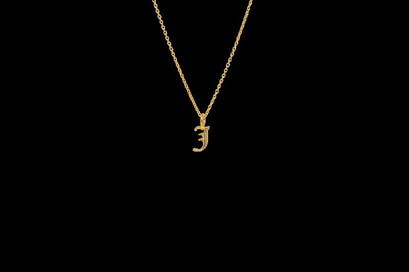 Ix J Bogstav Charm - Guld Smykke til Unik Stil