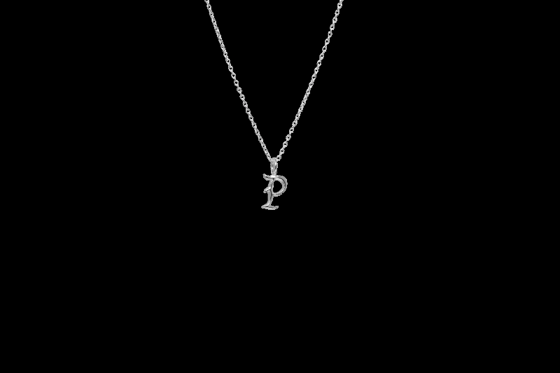 Ix P Letter Charm Silver