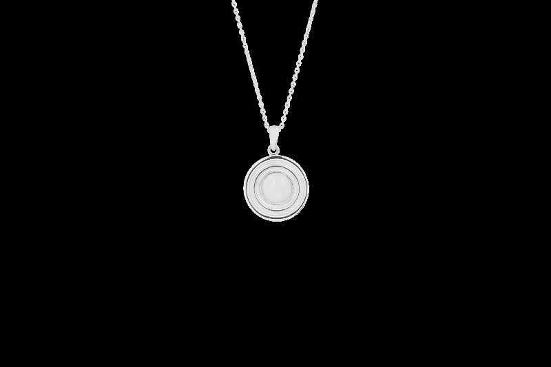 Ix Anker Halskæde med Månessten i Sølv - Unik Amulet
