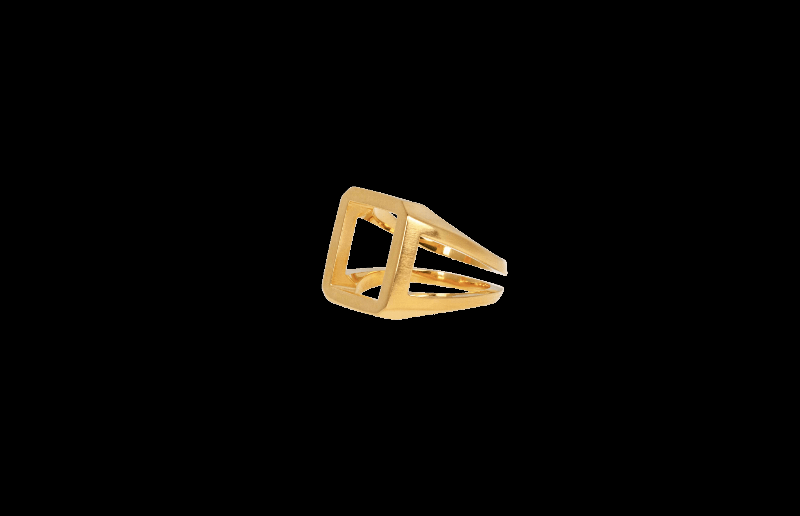Ix Octagon Enkel Signetring - Unik Guld Smykke Design
