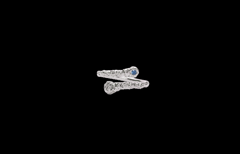 Ix Crunchy Blue Nature Ring i Sølv - Hyldest til Naturen
