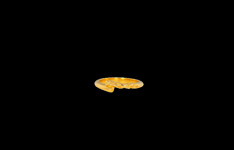 Ix Rustic Twist Ring i genbrugsguld - Naturlig skønhed