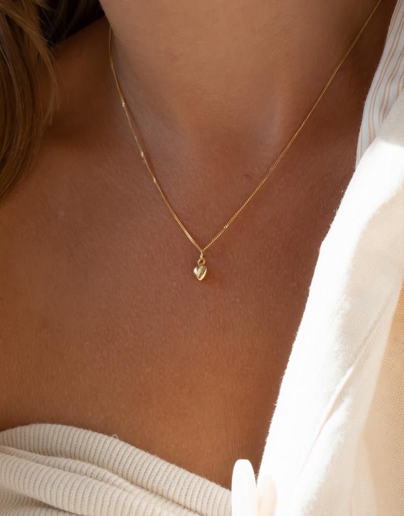 Little Love - Guld Hjerte Halskæde til Black Friday Tilbud