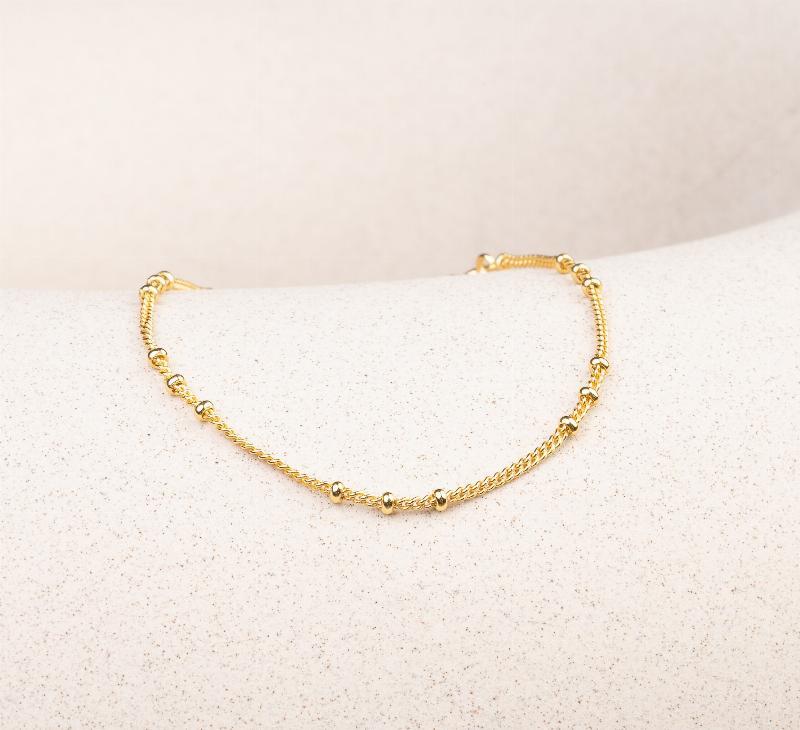 Elegant Armbånd i 925 Sterling Sølv med Guldbelægning