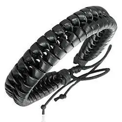 Imt Læderfashion Armbånd i Sort - Hurtig Levering!