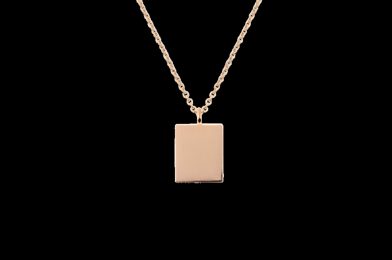 Ix Square Pendant i 22 karat genanvendt guld