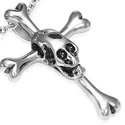 Halssmykke i Skull Design af Rustfrit Stål - Hurtig Levering!