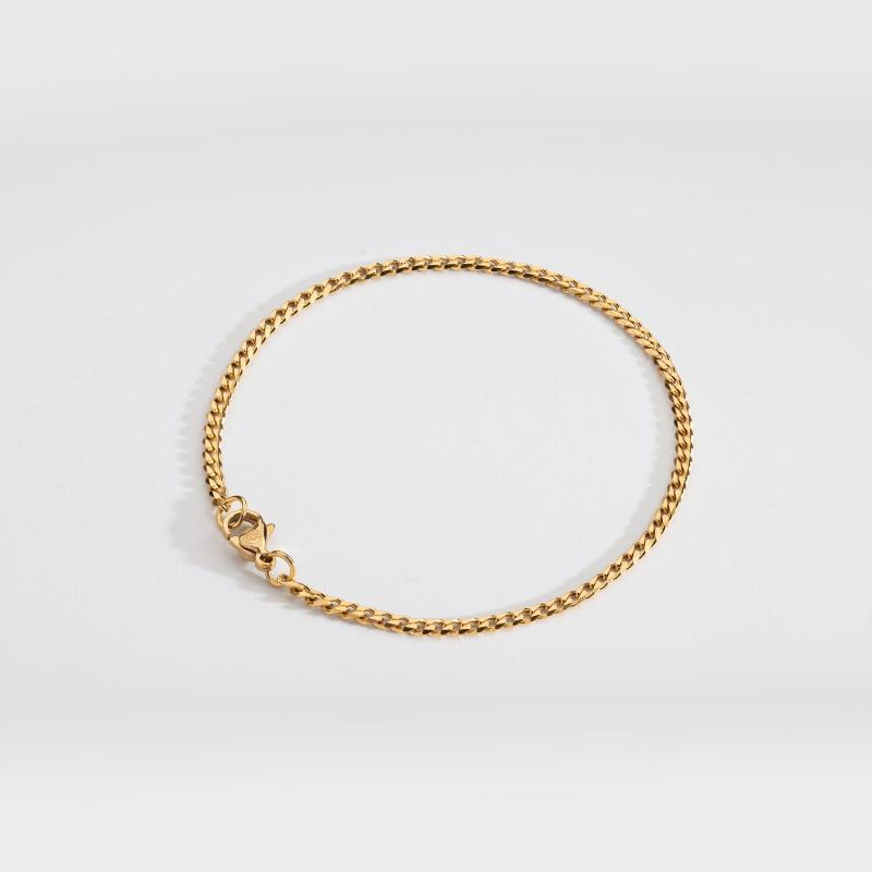 Minimalistisk Guldtonet Armbånd til Mænd - Elegant Design