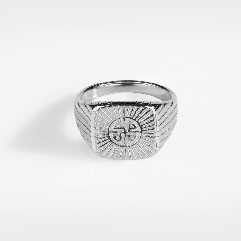 Knot Signature - Elegant Sølvtonet Ring til Mænd