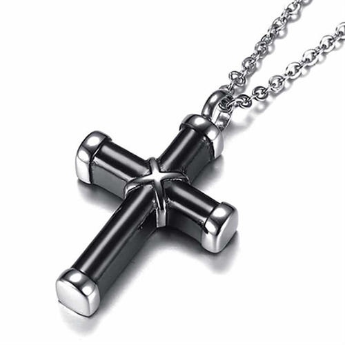 Elegant Stål Kors med Finesser - Must-Have Smykke