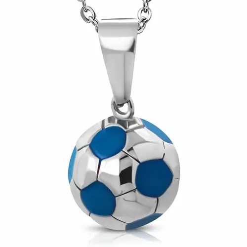 Fodbold I Rustfrit Stål Blue Big 15cm
