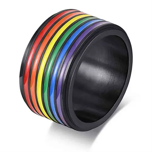 Spinning Ring 12mm Bred  Lgbt