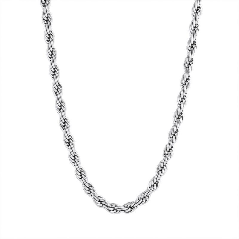 Rope Halskæde 6mm i Rustfrit Stål – Elegant Design!