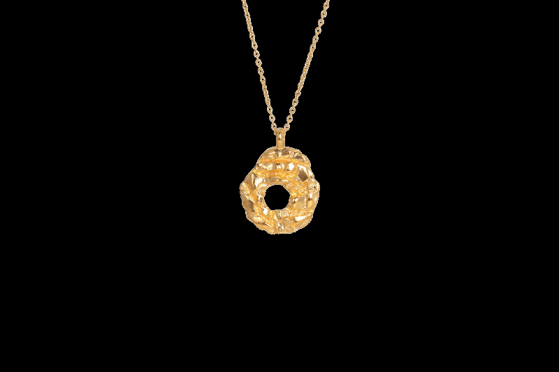 Ix Rock Pendant - Guld Vedhæng med Kæde 50 cm