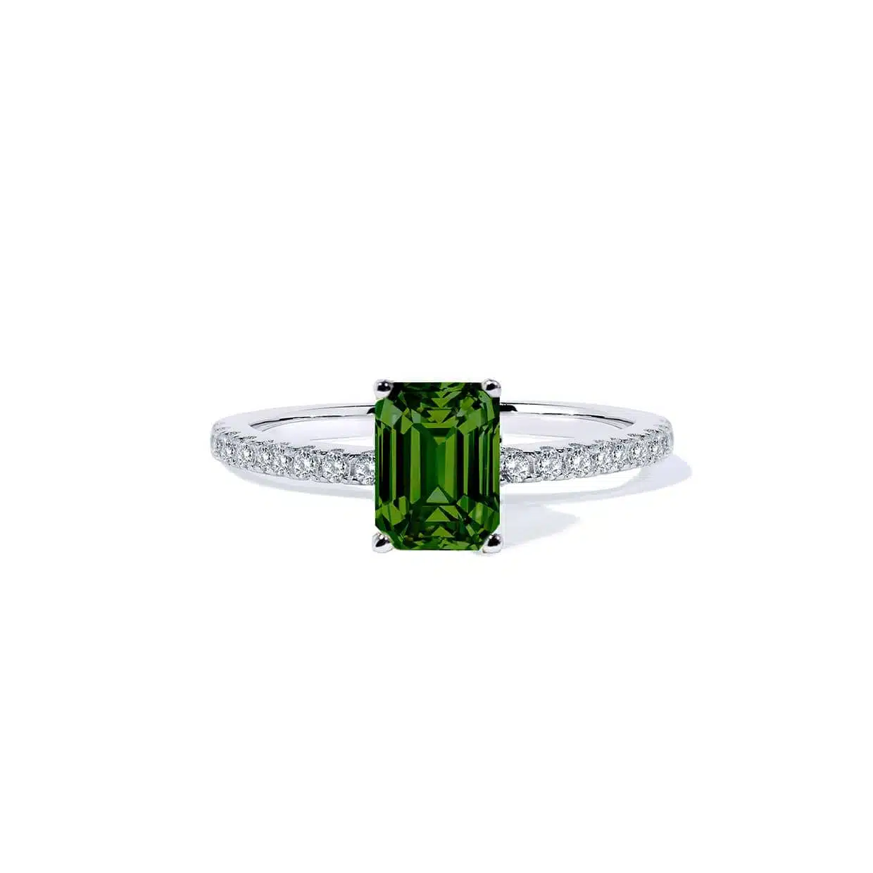 Oxford Grøn Radiant Solitaire Ring
