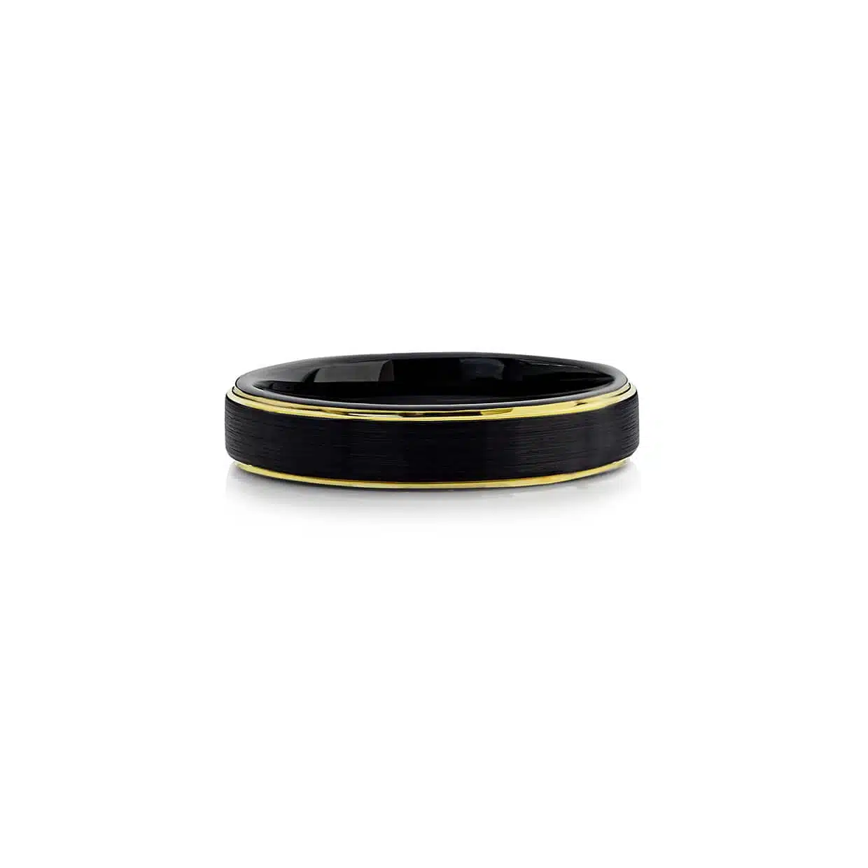 Sort Tungsten Ring med Guld - Perfekt Gaveidé