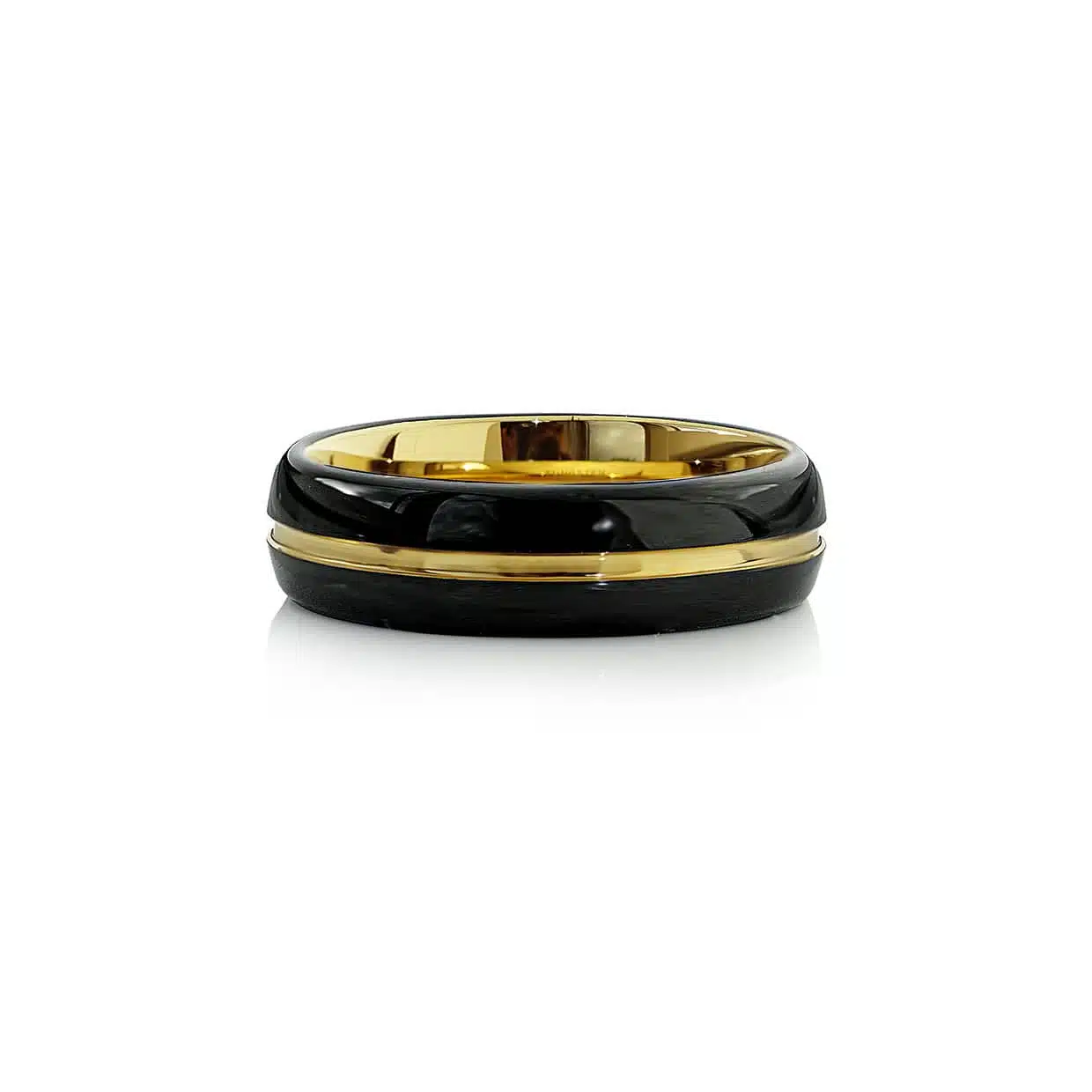 Tungstenring i Sort og Guld - Elegant Design til Gaver