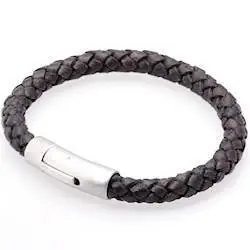 Armbånd I Mørkbrun Læderbolo 8mm