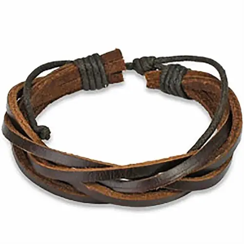 Brunt Læderarmbånd fra Jewel Box - Hurtig Levering!