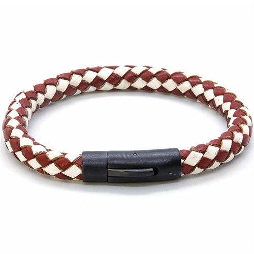 Læderarmbånd i friske farver med sort lås - Hurtig levering!