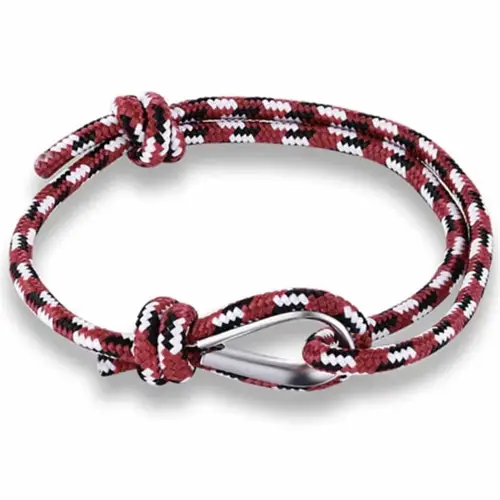 Rød Hvid Armbånd 15-21 Cm - Hurtig Levering!