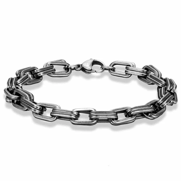 Old Ii Oxy Stål-armbånd Dobbelt Link